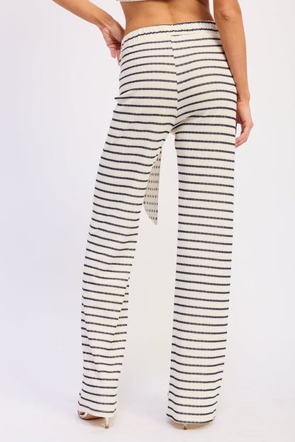 Emory Park Stria Striped Pants in Ivory Stripe view 3 (bottom)