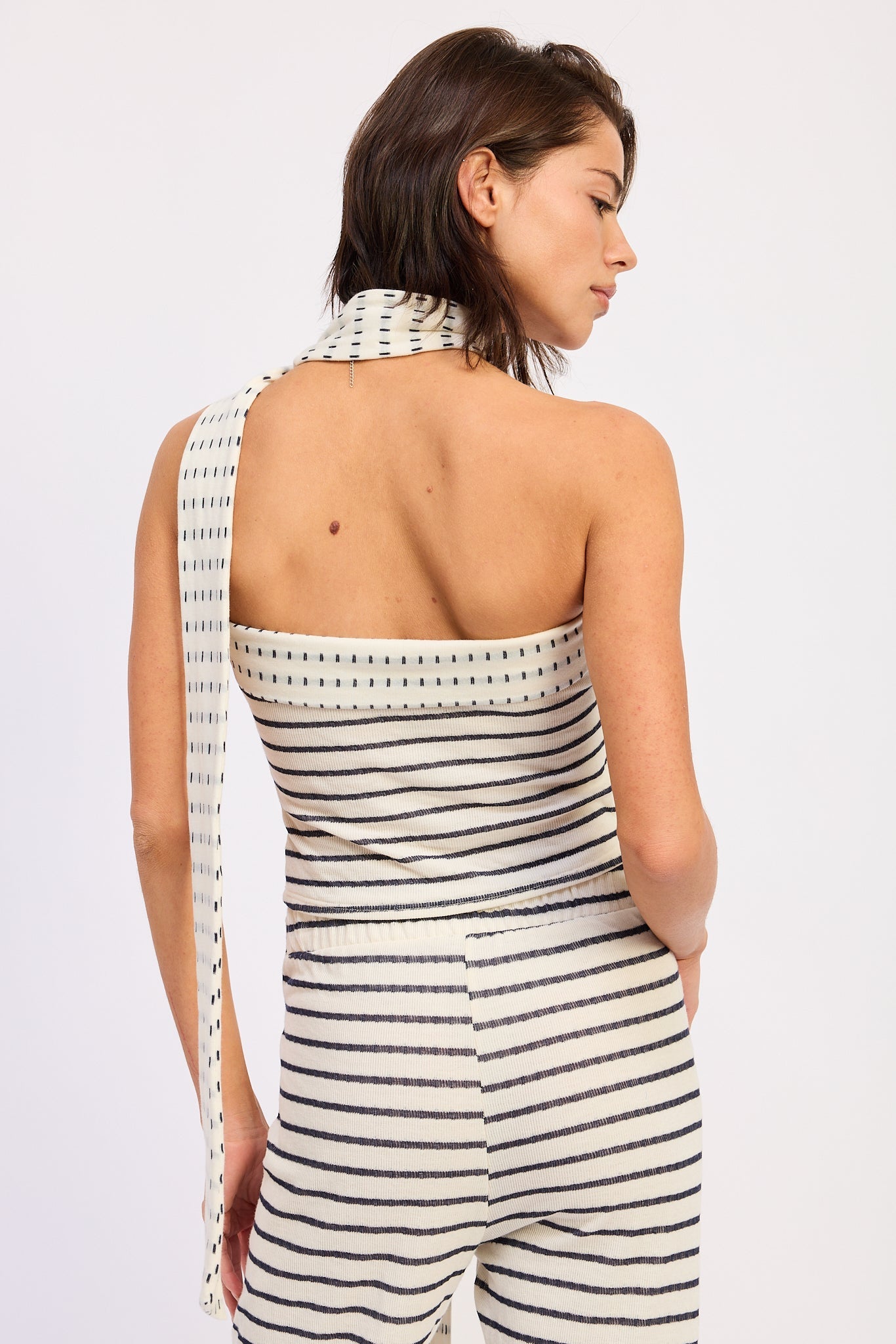 Emory Park Stria Tube Top in Ivory Stripe view 3 - Striped Tube Top Womens