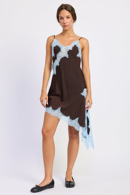 Emory Park Sylvia Mini Dress in Chocolate - Sylvia Mini Dress In Red