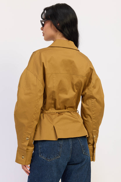 Emory Park Teagan Jacket in Khaki view 3 - Teagan Jackett (layer)