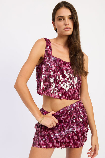 Emory Park Vada Mini Skirt in Grape view 4 - Vaeda Mini Skirt