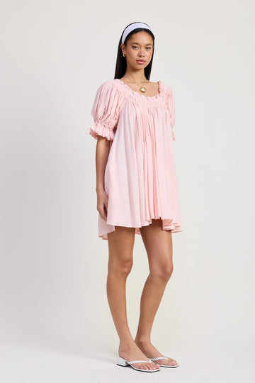 Emory Park Xandra Mini Dress in Baby Pink view 2 - Alexandra Mini Dress