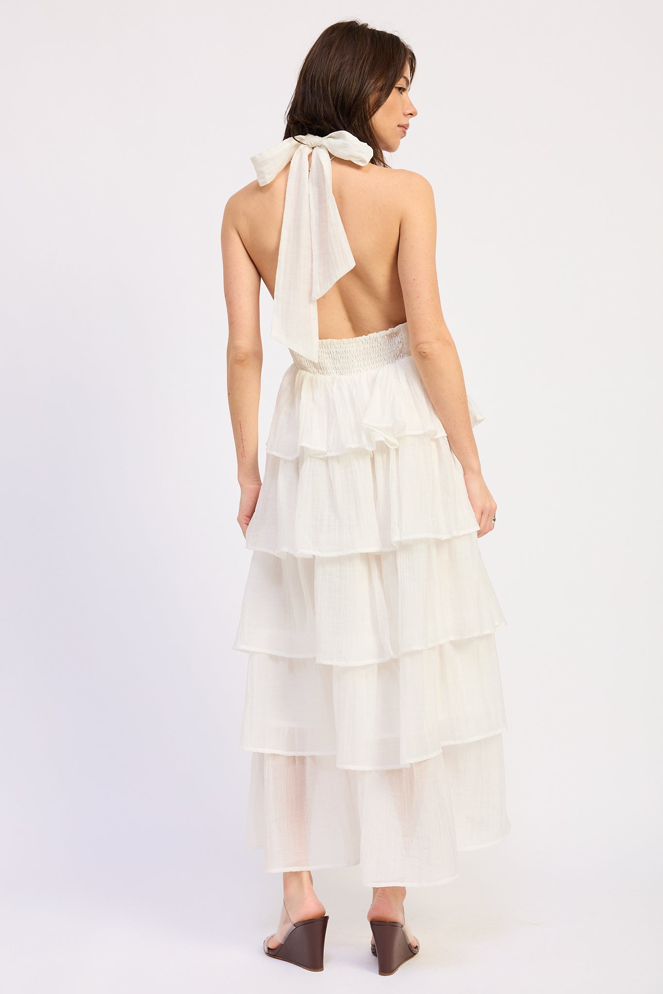 Emory Park Yvonne Midi Dress in Off-White view 3 - Yvonne Midi Dress Adeline Floral Yellow