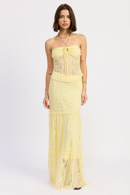 Emory Park Zara Maxi Skirt in Baby blue view 3 - Zara Maxi Skirt Set (dress)