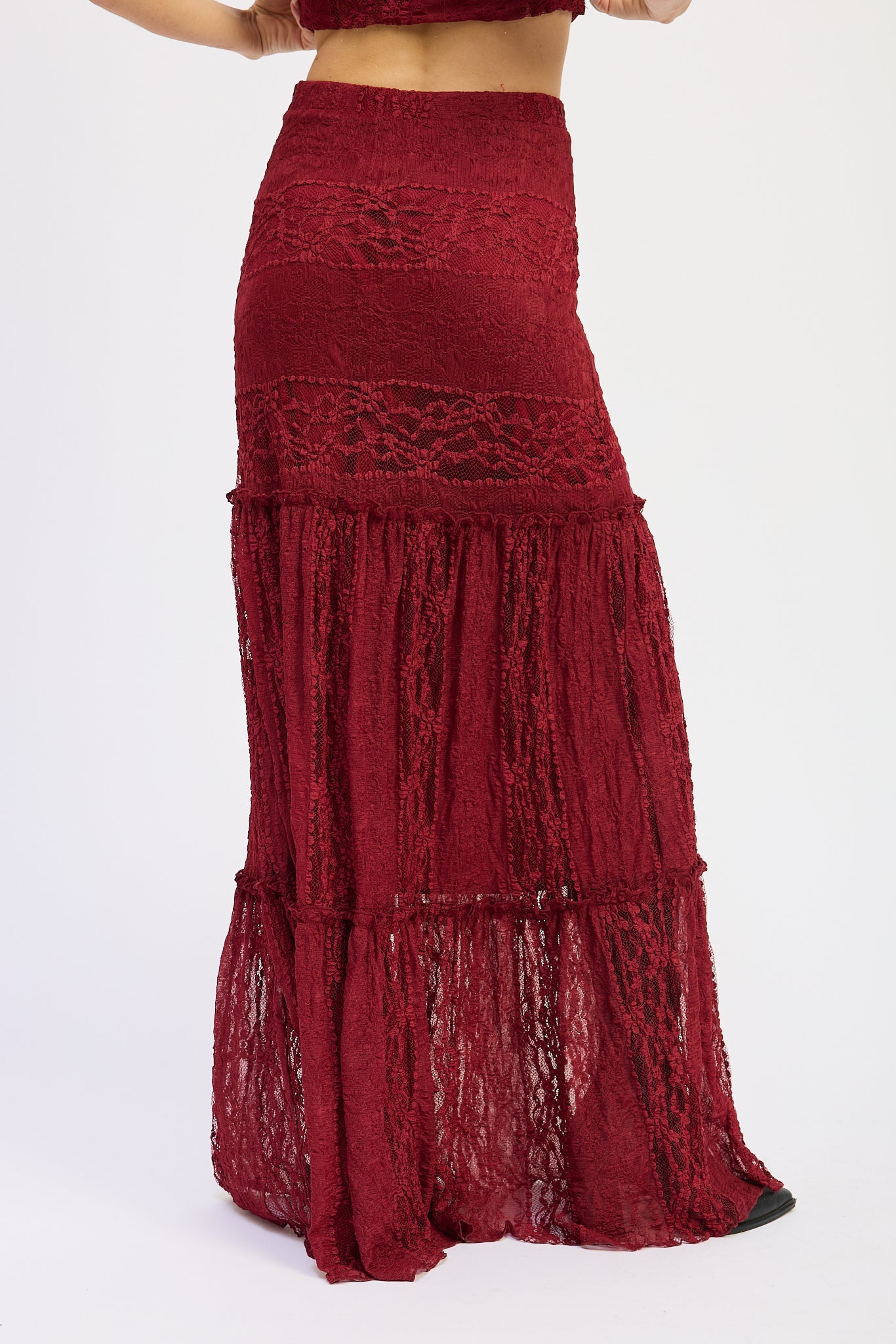 Emory Park Zara Maxi Skirt in Burgundy view 8 - Zara Maxi Skirt Set (dress)