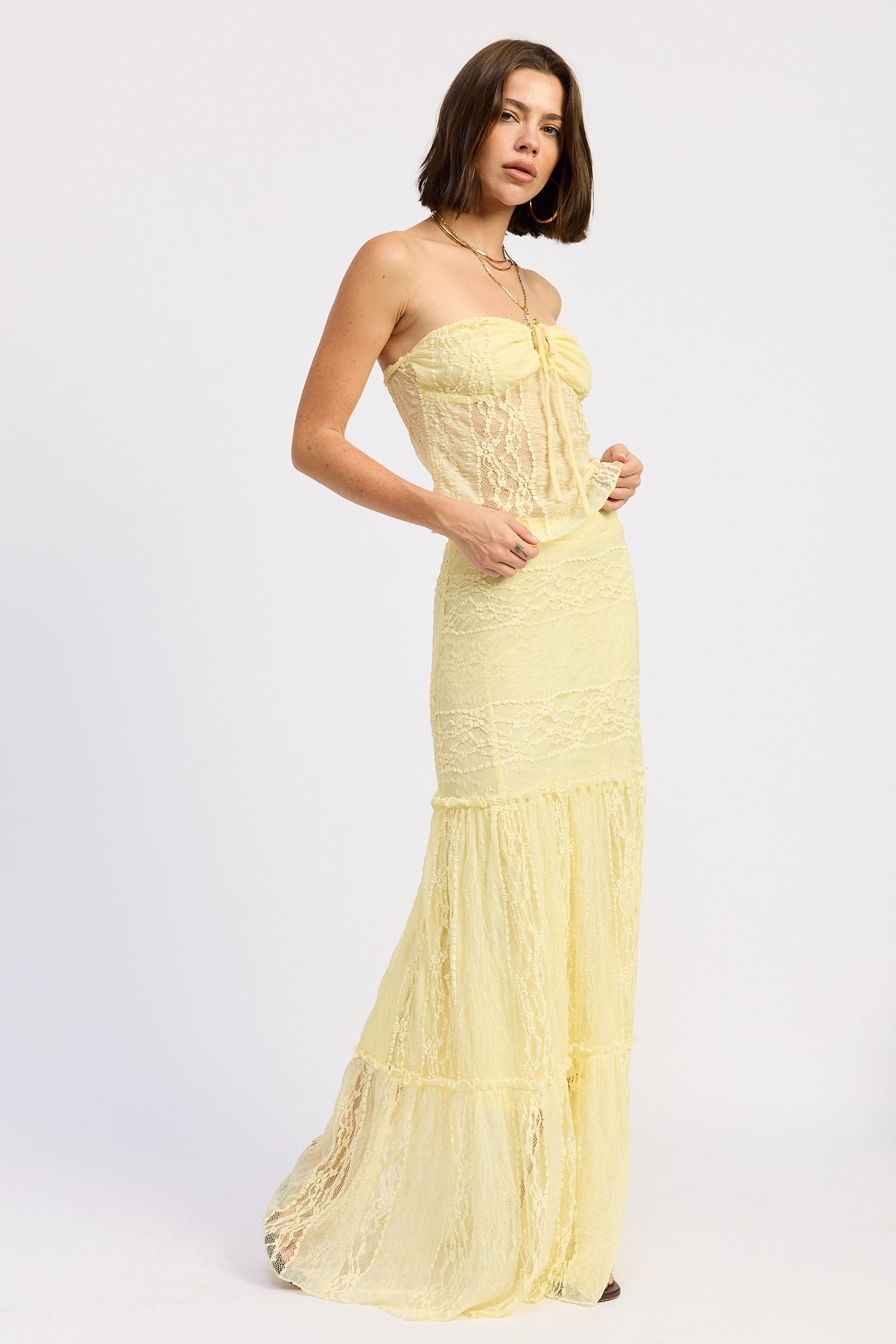 Emory Park Zara Maxi Skirt in Yellow view 4 - Zara Maxi Skirt Set (dress)