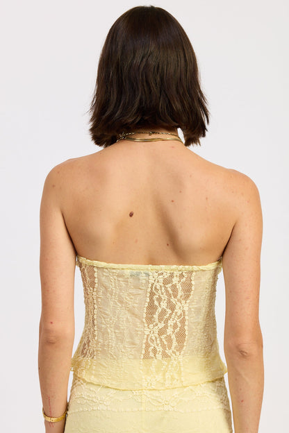 Emory Park Zara Tube Top in Yellow view 6