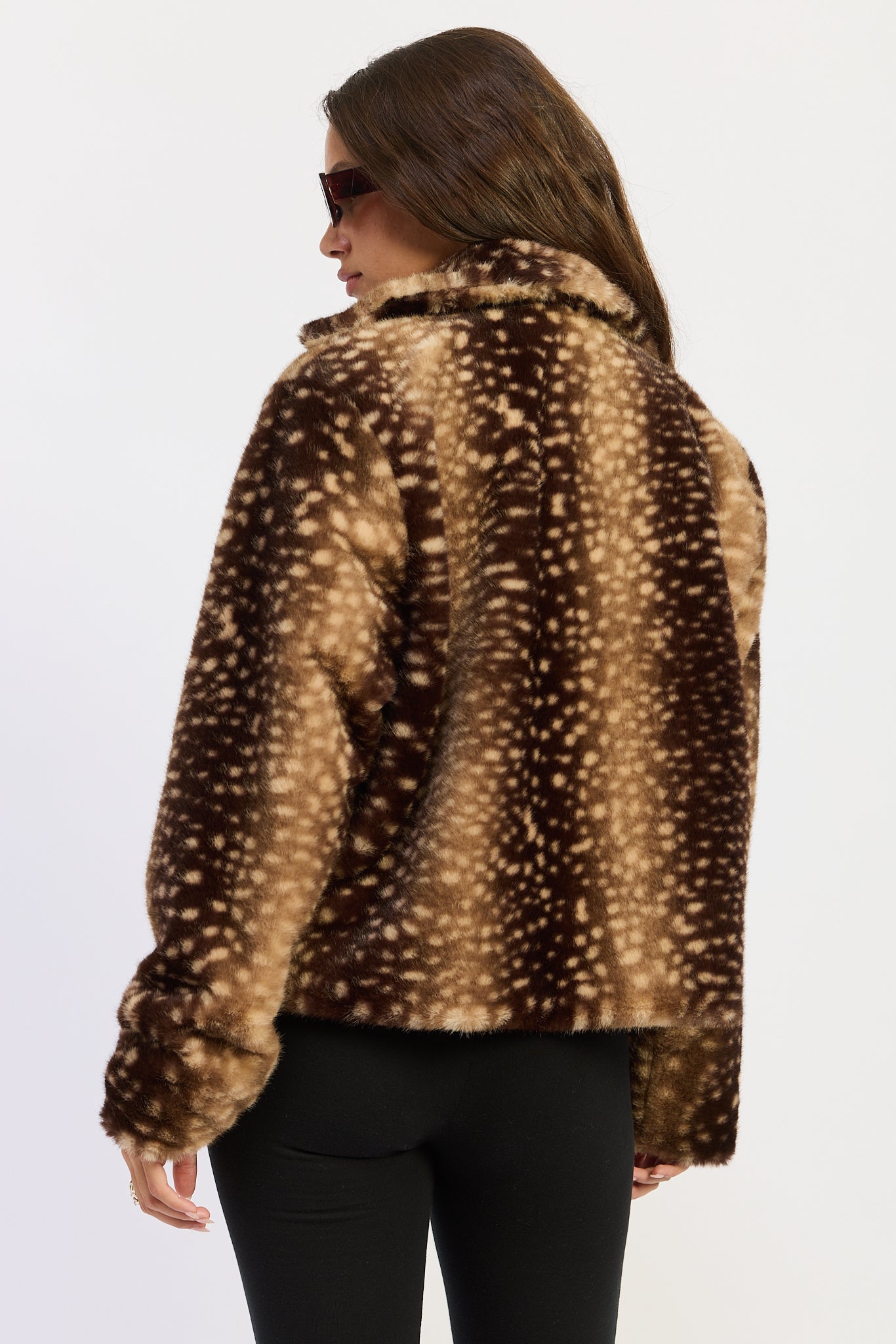 Emory Park Zella Coat in Brown view 3 - Zella Coat Women (layer)