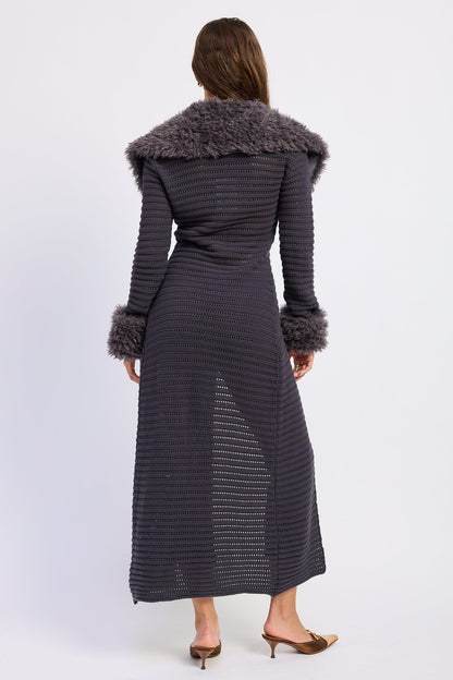Emory Park Zephyra Cardigan Top in Grey view 3