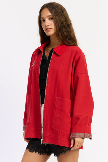 Emory Park Zephyra Jacket in Red view 6 - Zephyra Jacket Black (layer)