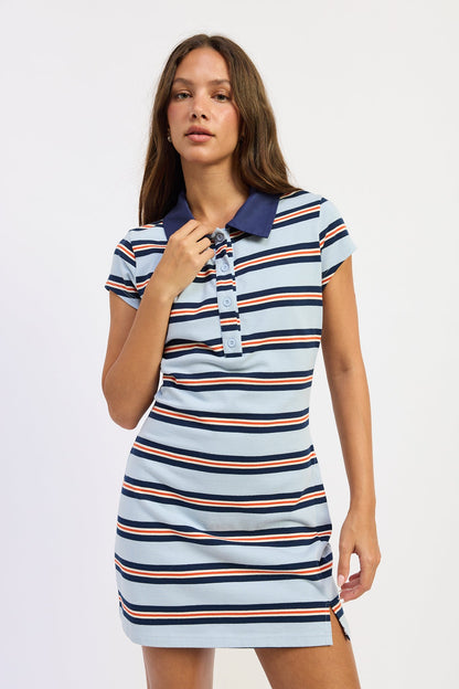 Emory Park Zinnia Mini Dress view 4 - Zinnia Mesh Mini Dress Azure