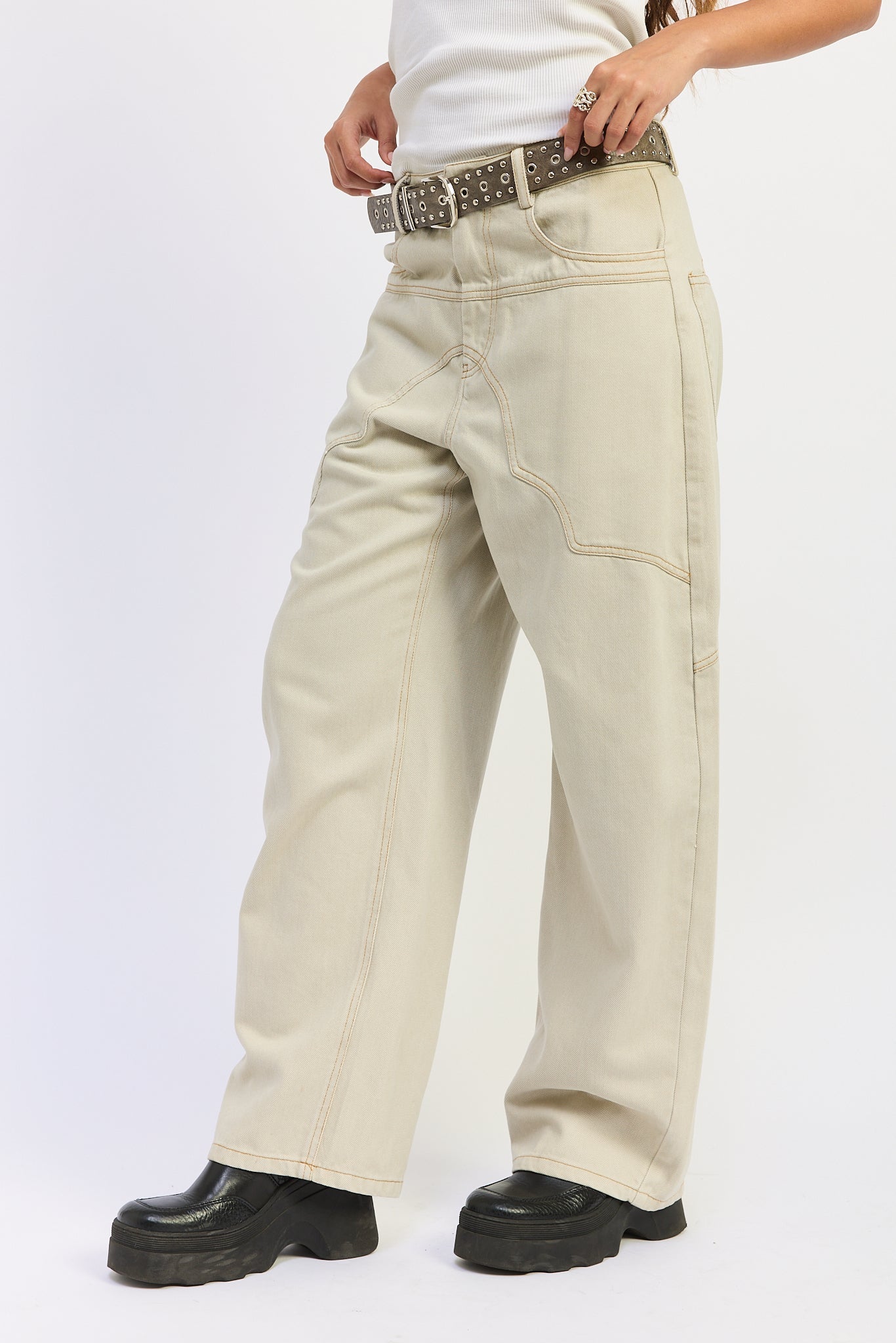 Emory Park Zofia Pants in Ash Grey view 2 - Zodiac Pants Set (bottom)