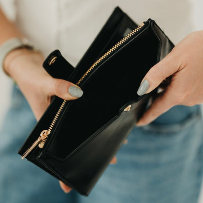 Essentials Carryall Wallet in Brown view 2 - Essentials Bag Wallet
