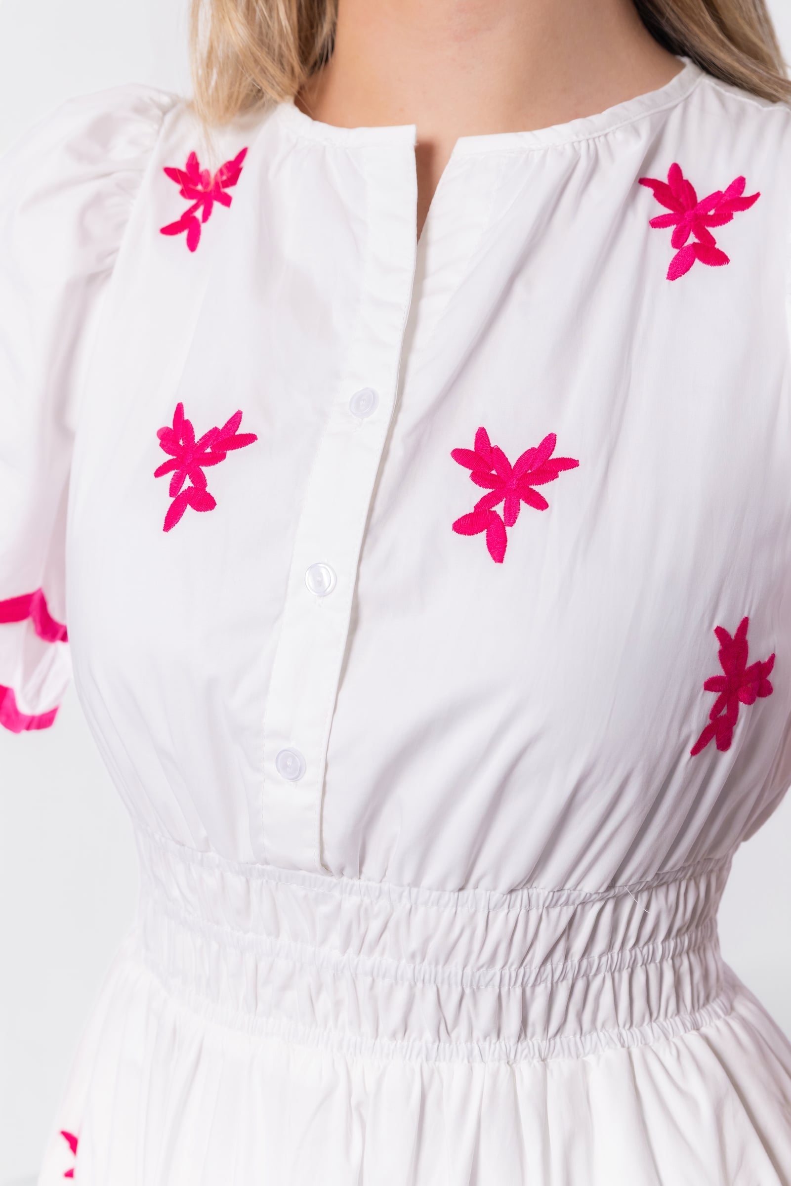 Estelle Dress (white Pink) L view 4 (dress) - estelle white mini dress, estelle diamond white dress, pr - shop at us.meeeshop