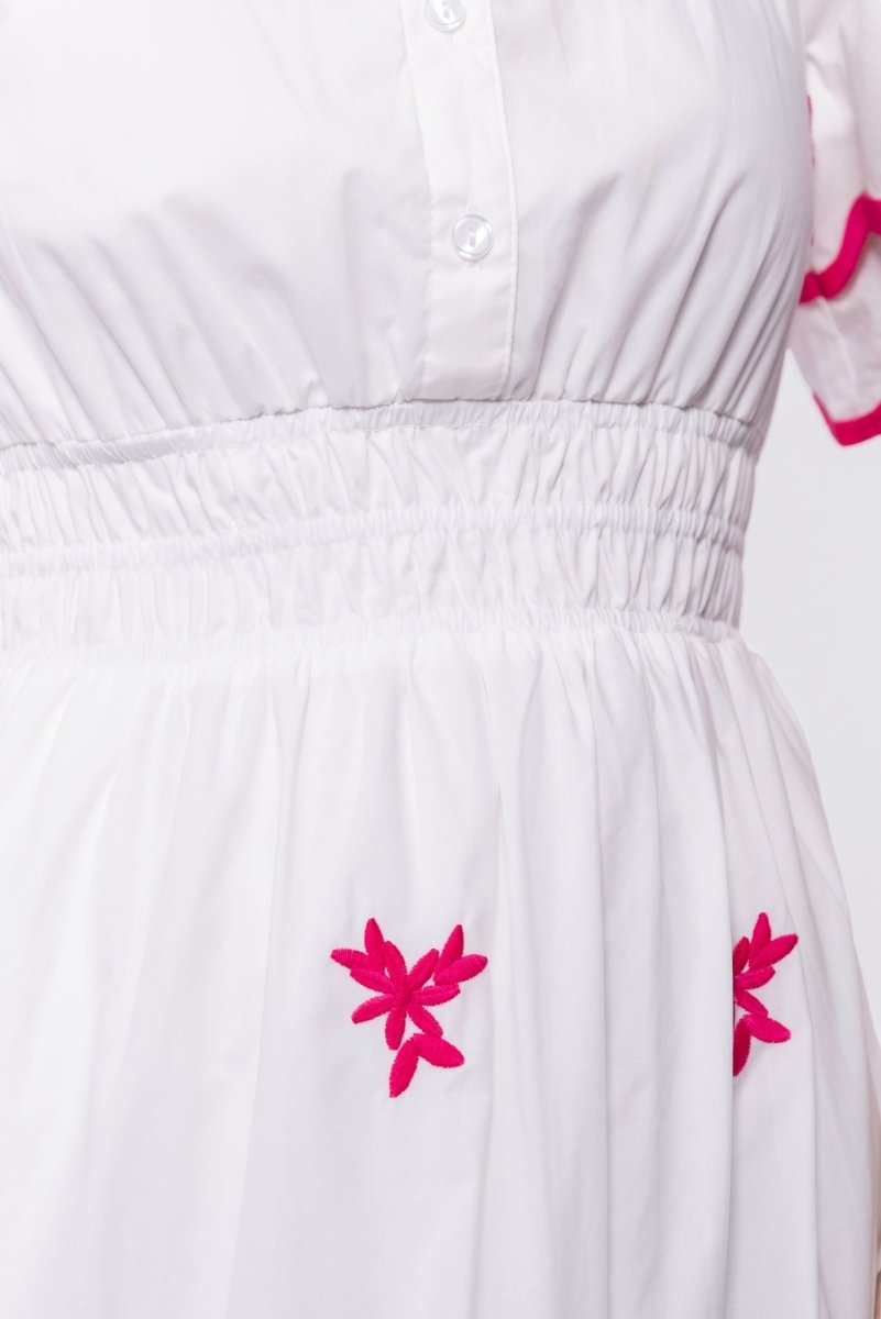 Estelle Dress (white Pink) XL view 5 (dress) - estelle white mini dress, estelle diamond white dress, p - shop at us.meeeshop