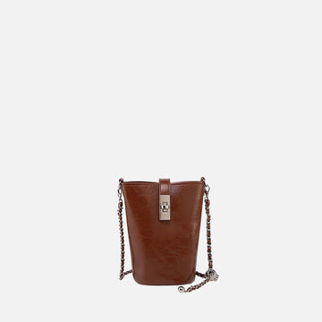 Evelina Mini Bucket Bag in Black