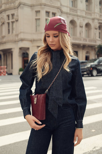 Evelina Mini Bucket Bag in Coffee view 2