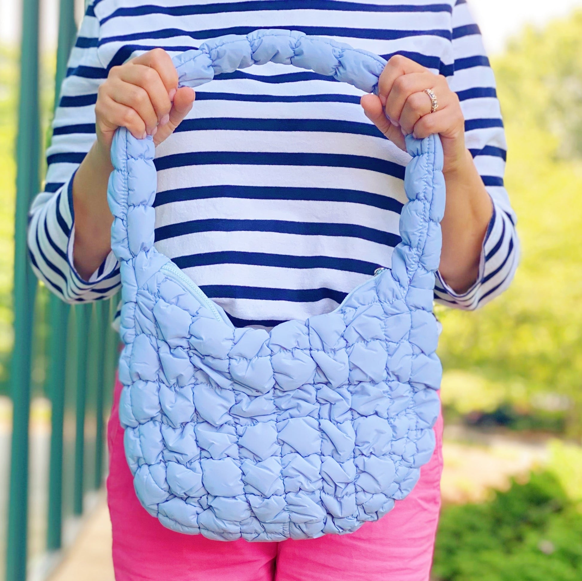 Everyday All at Once Quilted Bag in Sky Blue view 3 - Everyday Everything Bag