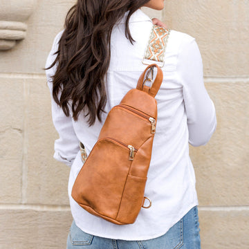 Evie Vegan Leather Crossbody Sling Bag - MeeeShop Women's Fashion