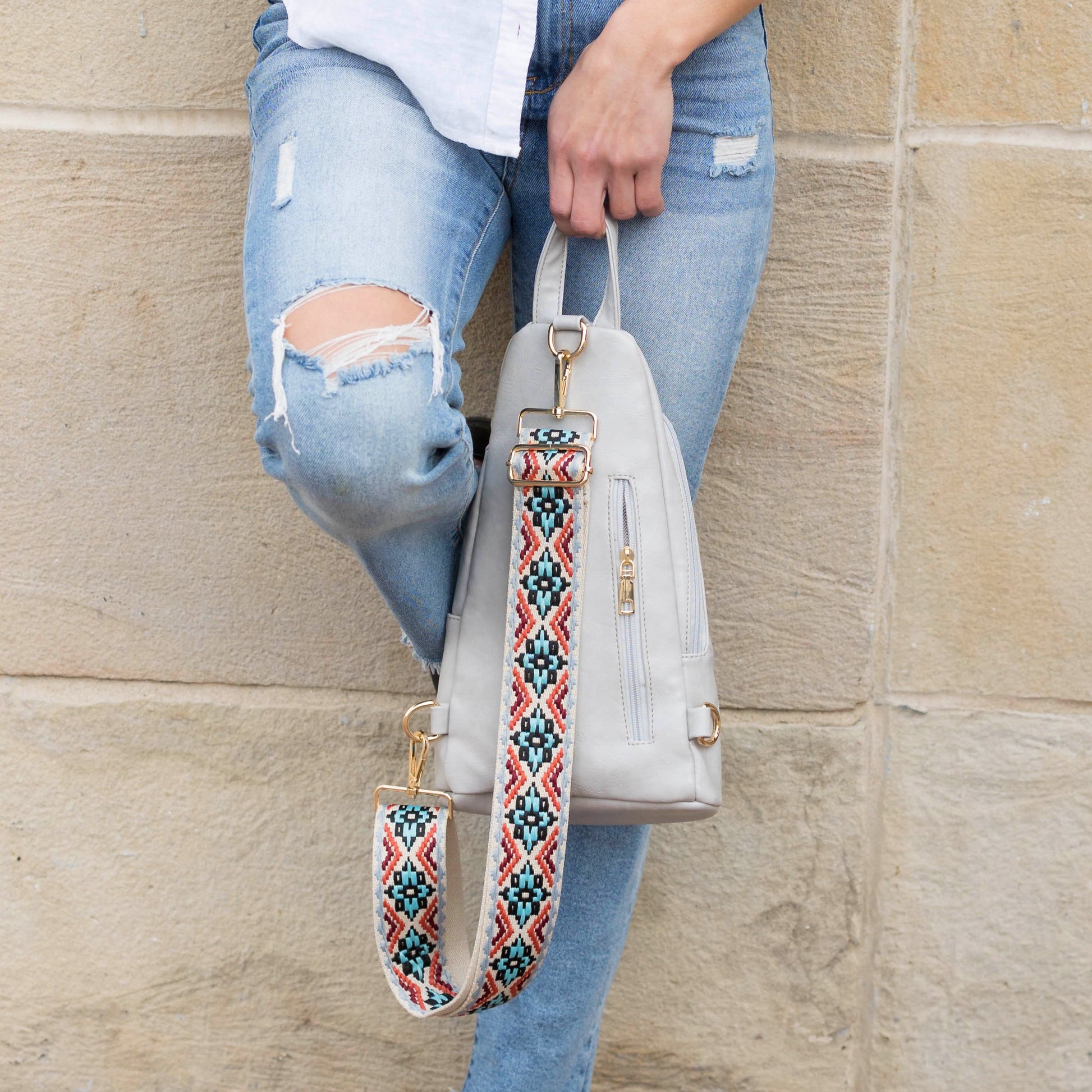 Evie Vegan Leather Crossbody Sling Bag view 12 - Bag Crossbody