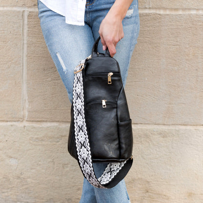 Evie Vegan Leather Crossbody Sling Bag view 6 - Bag Crossbody