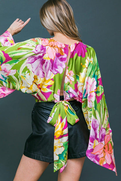 Extravagant Presence Woven Top in AVOCADO view 2 - Extravagant Pretty