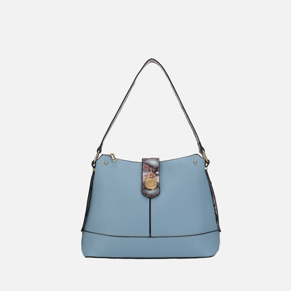Ezra Shoulder Bag in Pink view 9 - Ezra Messenger Bag