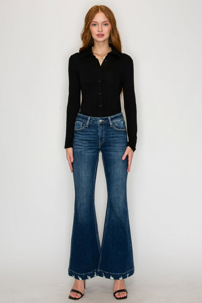 Mia Mid-Rise Super Flare Jeans | view 2 | Artemis Vintage | us.meeeshop