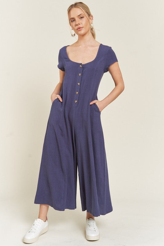 Linen Button Down Jumpsuit | view 2 | Jade by Jane | us.meeeshop