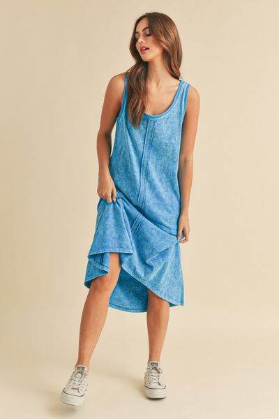 Aemi + Co High-Low Hem Scoop Neck Midi Tank Dress - us.meeeshop