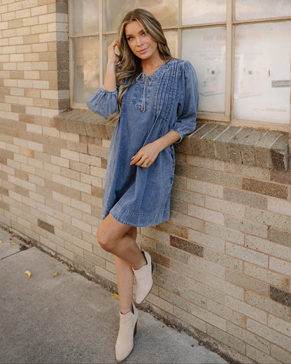 Fable Dress in Sail Blue view 4 - Fable Dresses