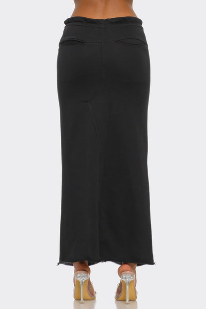 Fade Game Hybrid Denim Maxi Skirt - MeeeShop Women's Fashion