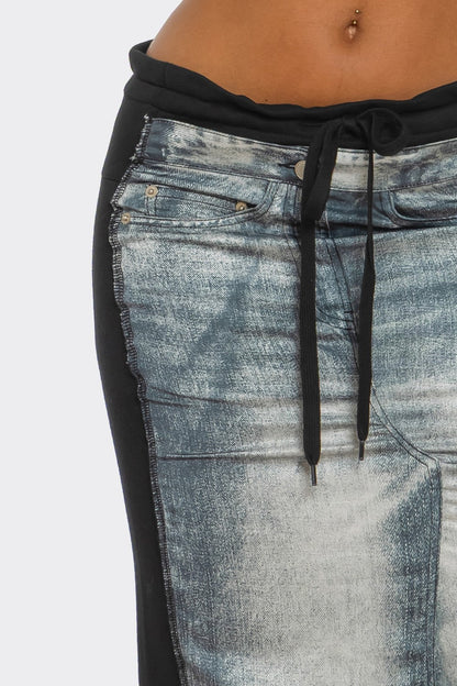Fade Game Hybrid Denim Maxi Skirt in 1XL view 5 (dress)