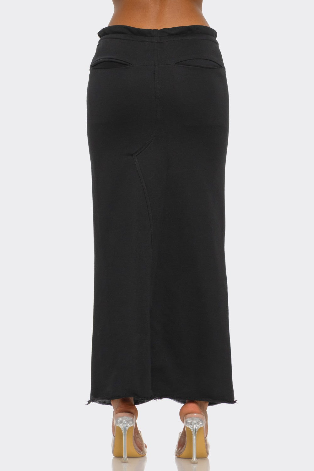 Fade Game Hybrid Denim Maxi Skirt in 2XL view 6 (dress)