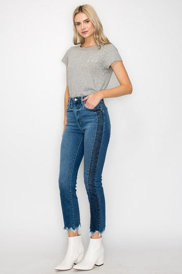 Faith High Rise Slim Straight Jeans (reg & Plus) in 5 (26) view 2 - High-Waisted - Faith Jeans High Rise (bottom)