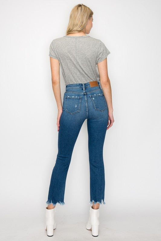 Faith High Rise Slim Straight Jeans (reg & Plus) in 7 (27) view 3 - High-Waisted - Faith Jeans High Rise (bottom)