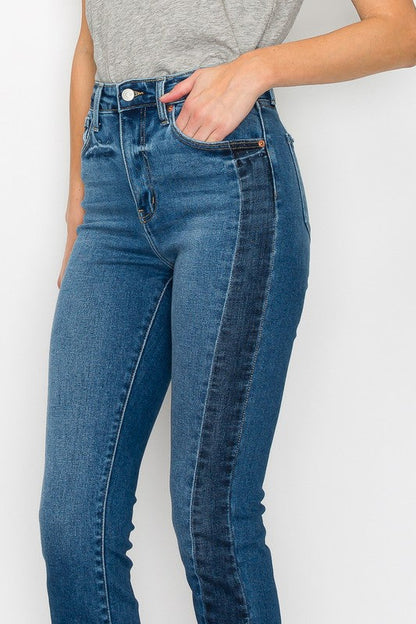 Faith High Rise Slim Straight Jeans (reg & Plus) in P-18 view 8 - High-Waisted - Faith Jeans High Rise (bottom)
