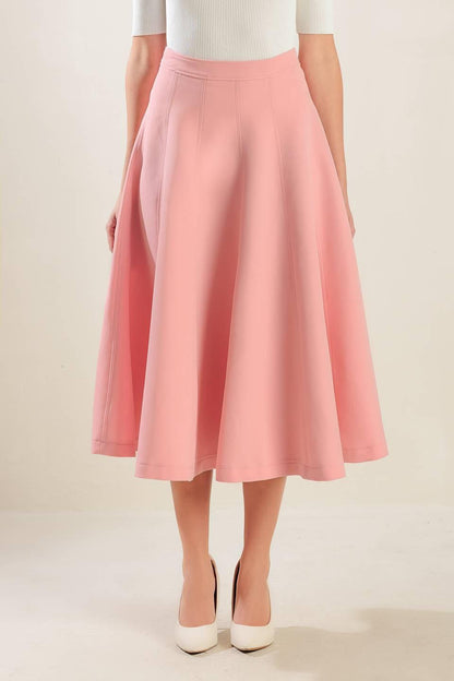 Falling into Bliss Woven Midi Skirt in CAMEL view 4 - Fall Wardrobe Essential - Falling In Skirt (dress)