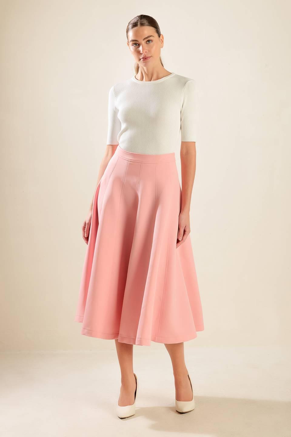 Falling into Bliss Woven Midi Skirt in CAMEL view 5 - Fall Wardrobe Essential - Falling In Skirt (dress)