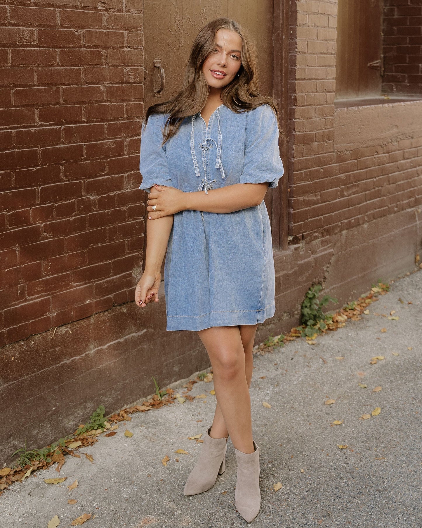 fallon denim dress Fallon Denim Dress view 2 (dress) - shop at us.meeeshop