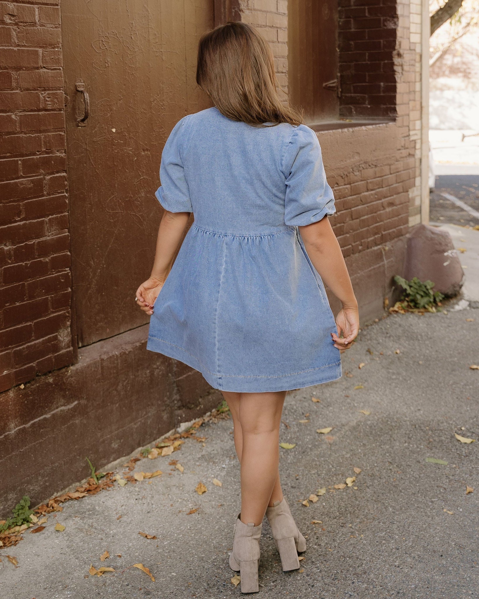 fallon denim dress Fallon Denim Dress view 8 (dress) - shop at us.meeeshop