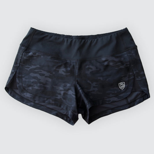 Fast & Free Women's Workout Shorts in Hot Coral view 2 - Casual Office Outfit - Fast Free Shorts Lululemon (bottom)
