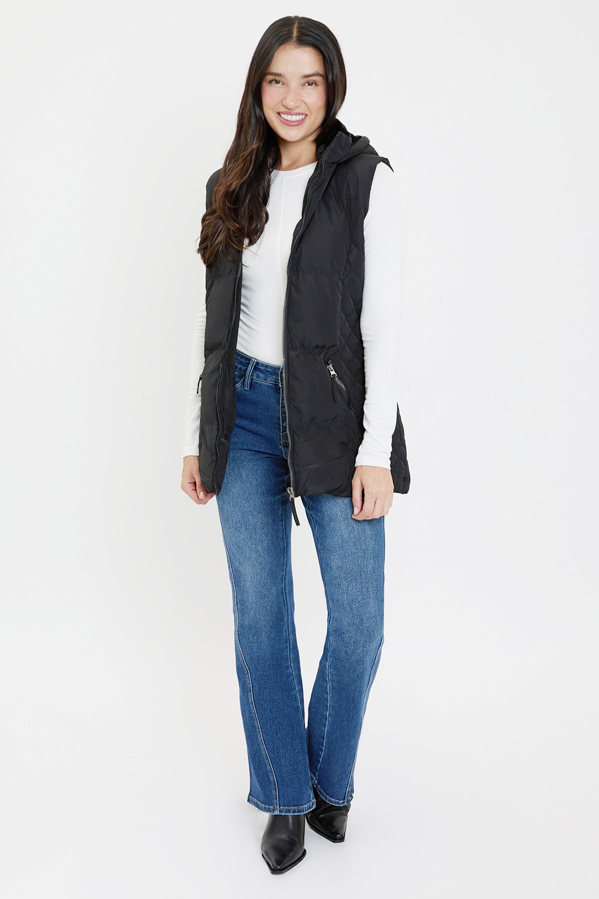 Faux Fur Puffer Vest view 13 - Faux Fur Vest Women (layer)