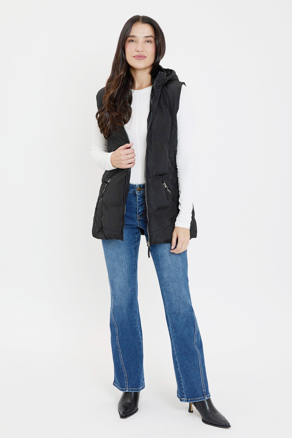 Faux Fur Puffer Vest view 14 - Faux Fur Vest Women (layer)