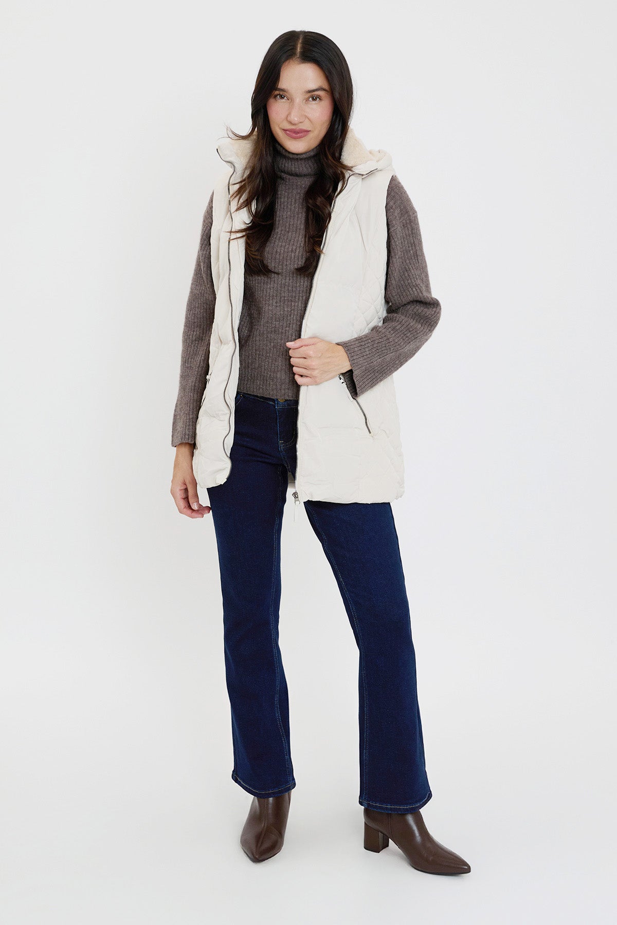 Faux Fur Puffer Vest view 20 - Faux Fur Vest Women (layer)