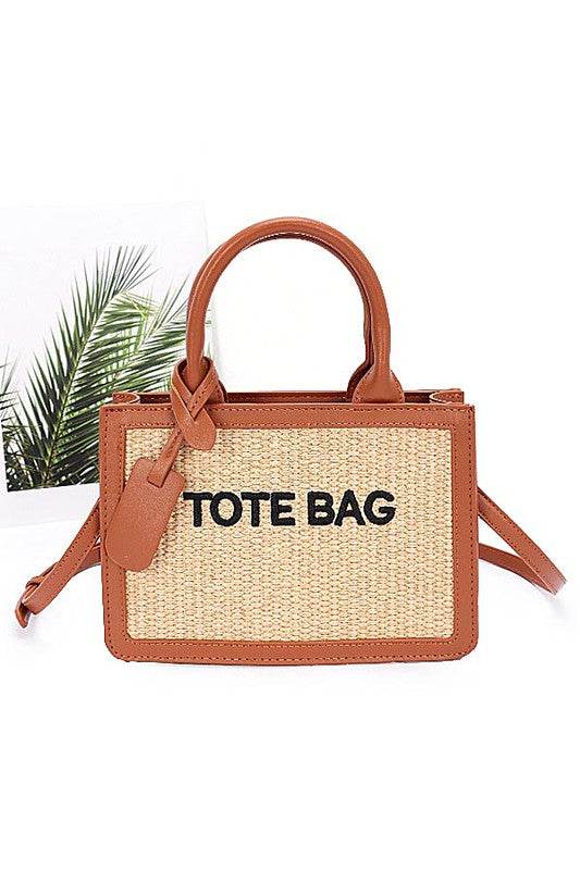 Faux Straw Small Tote Bag - us.meeeshop