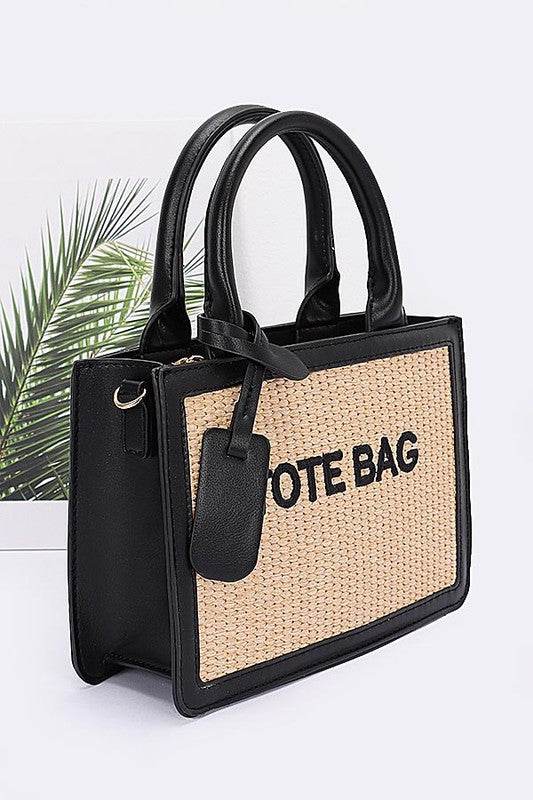 Faux Straw Small Tote Bag - us.meeeshop