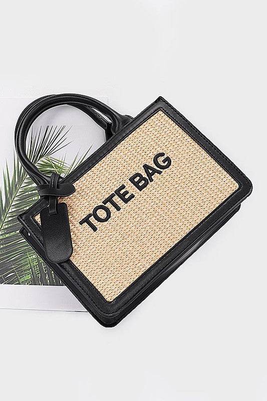 Faux Straw Small Tote Bag - us.meeeshop