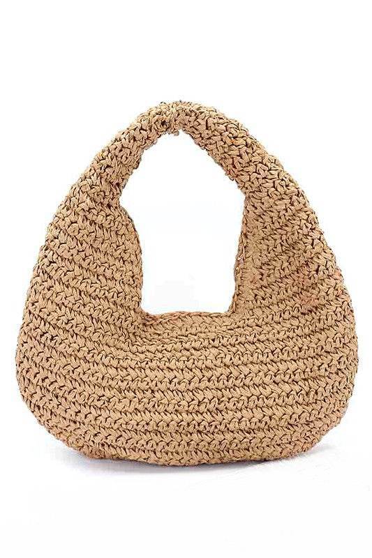 Faux Straw Summer Hobo Bag - us.meeeshop