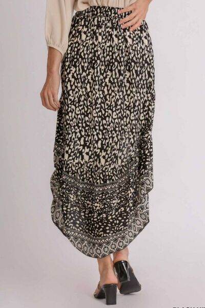 Umgee | Animal Border Print High Low Knirt Plus Size - us.meeeshop